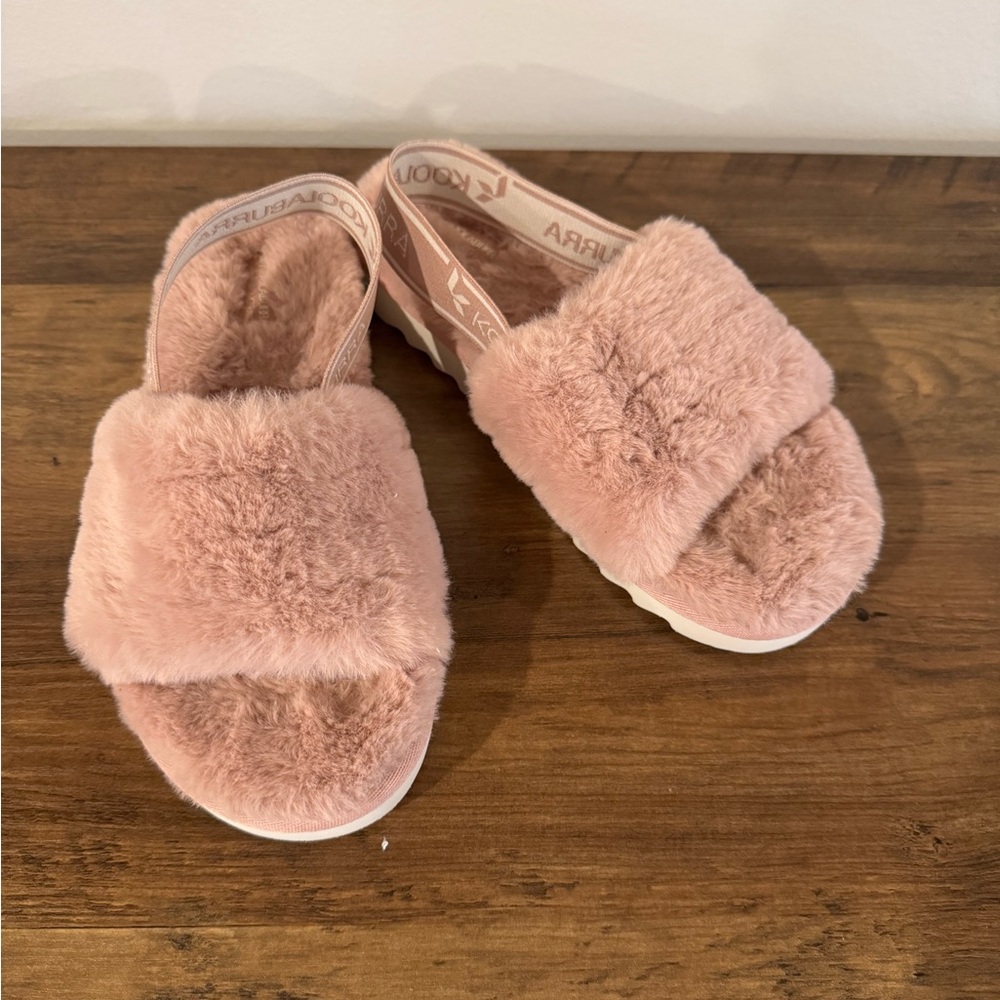 Koolaburra by Ugg Girls Blush Faux Fur Slippers